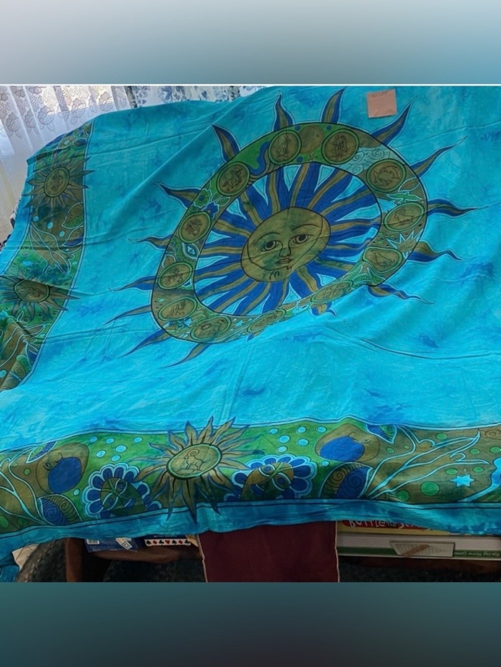 VINTAGE ZODIAC SUN & MOON   Tapestry/Bed Spread